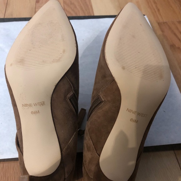 Worn once. Nine West Suede Ankle Boot Stiletto - Picture 7 of 10